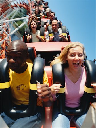people screaming on a roller coaster - People on Roller Coaster Stock Photo - Rights-Managed, Code: 700-00528755