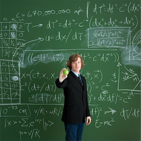 person of mathematician - Portrait of Man Holding an Apple Stock Photo - Rights-Managed, Code: 700-00529415