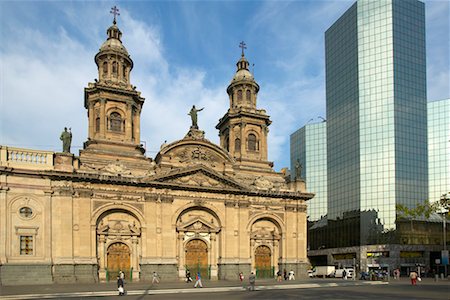 simsearch:700-07237716,k - Catedral de Santiago, Santiago, Chile Foto de stock - Con derechos protegidos, Código: 700-00520172