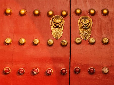 Close-up of Doors in Forbidden City, Beijing, China Stock Photo - Rights-Managed, Code: 700-00520887