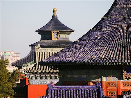 Sur les toits du Temple du ciel, Tian Tan Park, Pékin, Chine Photographie de stock - Rights-Managed, Code: 700-00520890