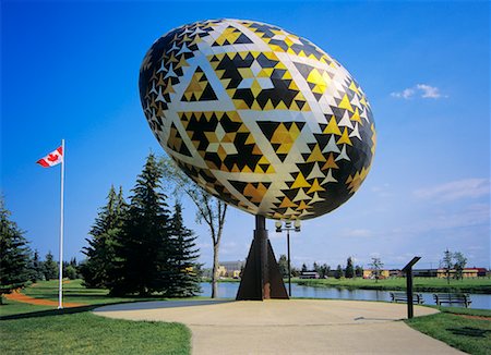 easter in canada - The Pysanka, Giant Easter Egg, Vegreville, Alberta, Canada Stock Photo - Rights-Managed, Code: 700-00520961