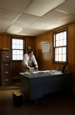 desk office 1950s - Homme d'affaires de bureau Photographie de stock - Rights-Managed, Code: 700-00521196