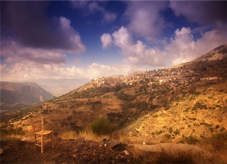 put out to pasture - Chair Set in Landscape, Greece Stock Photo - Rights-Managed, Code: 700-00522501