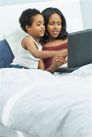 Mother and Son Using Laptop Computer Stock Photo - Rights-Managed, Code: 700-00522906