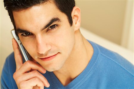 Portrait of Man Using Cellular Phone Stock Photo - Rights-Managed, Code: 700-00522925