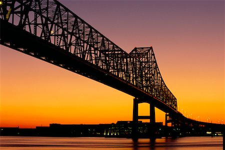 Mississipi River Bridge, New Orleans, Louisiana, USA Stock Photo - Rights-Managed, Code: 700-00523615