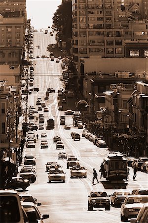 san francisco hill road - Street Scene, San Francisco, California, USA Stock Photo - Rights-Managed, Code: 700-00523951