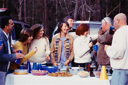 eating in the car - People at a Tailgate Party Stock Photo - Rights-Managed, Code: 700-00530738