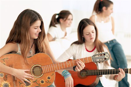 simsearch:700-00350031,k - Girls Playing Guitar Stock Photo - Rights-Managed, Code: 700-00544328