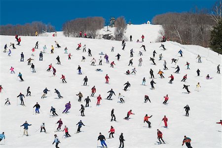 quebec winter - Downhill Skiing at Mont Tremblant Quebec, Canada Stock Photo - Rights-Managed, Code: 700-00546308