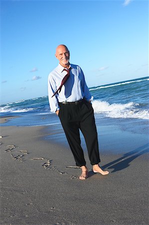 portrait man landscape end of the day - Businessman at Beach Stock Photo - Rights-Managed, Code: 700-00546615