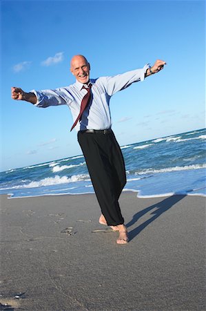 portrait man landscape end of the day - Businessman at Beach Stock Photo - Rights-Managed, Code: 700-00546616
