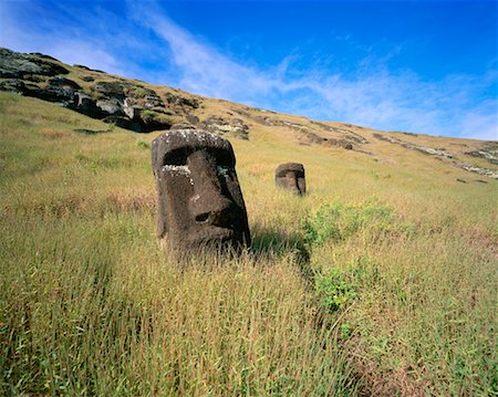 rano raraku - Moai, Rano Raraku, Osterinsel, Chile Stockbilder - Lizenzpflichtiges, Bildnummer: 700-00546786