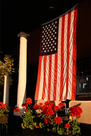 simsearch:700-02349018,k - American Flag Hanging on Veranda, Kennebunkport, Maine, USA Stock Photo - Rights-Managed, Code: 700-00546940