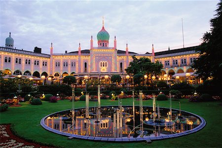 Fountain, Tivoli Gardens, Copenhagen, Denmark Stock Photo - Rights-Managed, Code: 700-00546975