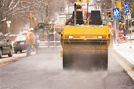 road sign, canada - Road Workers Paving Road Stock Photo - Rights-Managed, Code: 700-00547099