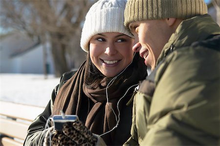 Paar mit MP3-Player Stockbilder - Lizenzpflichtiges, Bildnummer: 700-00547152