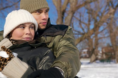 Porträt des Paares im Winter Stockbilder - Lizenzpflichtiges, Bildnummer: 700-00547161