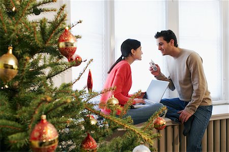 simsearch:700-01223828,k - Couple at Christmas Stock Photo - Rights-Managed, Code: 700-00547282