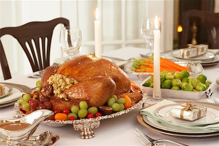 Turkey Dinner Stock Photo - Rights-Managed, Code: 700-00547298