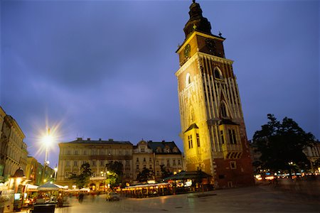 simsearch:862-07690592,k - Town Hall Tower in Grand Square, Krakow, Poland Stock Photo - Rights-Managed, Code: 700-00547483