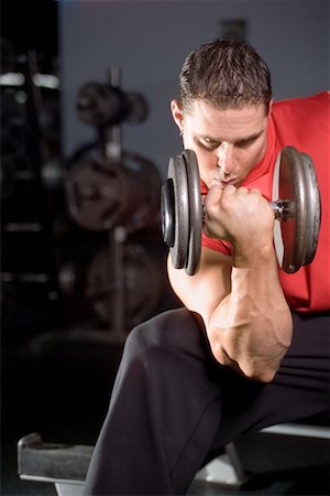 Man Lifting Weights Stock Photo - Rights-Managed, Code: 700-00549217