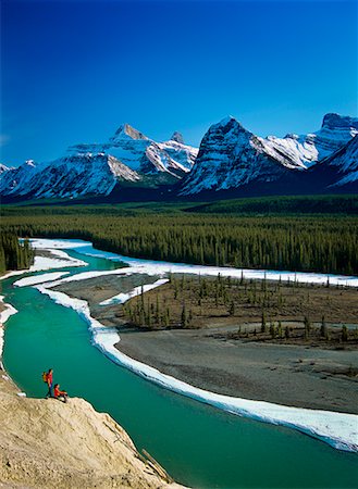 Goat Lick Viewpoint, Athabasca River, Jasper National Park, Alberta, Canada Stock Photo - Rights-Managed, Code: 700-00549262