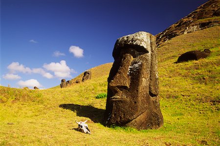 rano raraku - Moai, Cantera Rano Raraku, Osterinsel, Chile Stockbilder - Lizenzpflichtiges, Bildnummer: 700-00549776