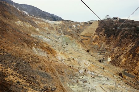 sulfur mountain - Sulfur Mining, Mt Kanmurigatake, Japan Stock Photo - Rights-Managed, Code: 700-00543633