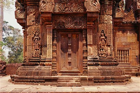 Banteay Srei Tempel, Angkor Wat, Kambodscha Stockbilder - Lizenzpflichtiges, Bildnummer: 700-00543643