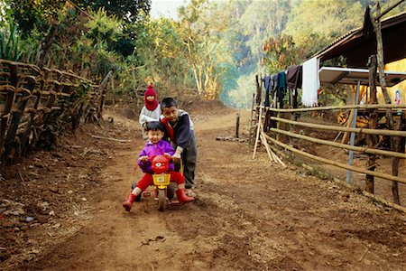 Children Playing, Karen Nation, Thailand Stock Photo - Rights-Managed, Code: 700-00543659