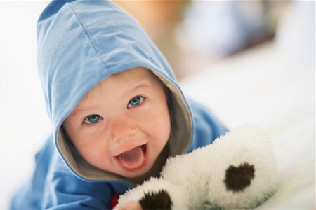 Baby with Teddy Bear Stock Photo - Rights-Managed, Code: 700-00554279