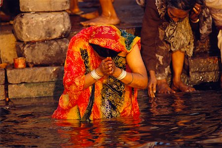 Woman Praying, Varanasi, Uttar Pradesh, India Stock Photo - Rights-Managed, Code: 700-00554543