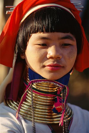 padaung - Portrait of Young Padaung Woman, Myanmar Foto de stock - Con derechos protegidos, Código: 700-00554863