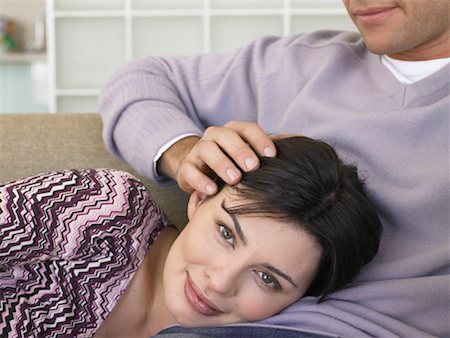 Couple on the Couch Stock Photo - Rights-Managed, Code: 700-00555179