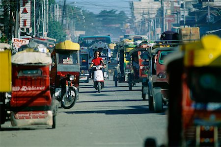 scooter taxi - Street Scene, Cagayan, Philippines Foto de stock - Con derechos protegidos, Código: 700-00555219