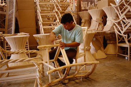 filipino ethnicity (male) - Man Making Chair, Philippines Stock Photo - Rights-Managed, Code: 700-00555247