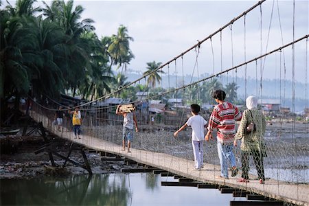 simsearch:700-00555248,k - People Walking on Footbridge, Iligan City, Mindanao, Philippines Foto de stock - Con derechos protegidos, Código: 700-00555342