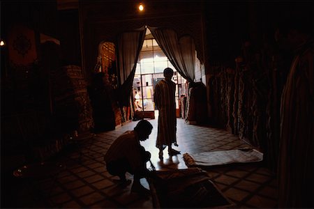 Silhouette of People, Marrakech, Morocco Stock Photo - Rights-Managed, Code: 700-00555602