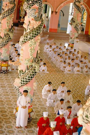 simsearch:700-00187425,k - Cao Dai Temple, Tay Ninh, Vietnam Fotografie stock - Rights-Managed, Codice: 700-00555612