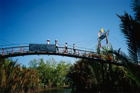 simsearch:700-00747771,k - People Crossing Bridge, My Tho, Vietnam Stock Photo - Rights-Managed, Code: 700-00555632