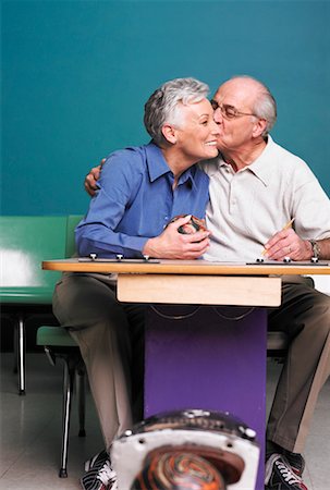 senior lady bowling photos - Couple in Bowling Alley Stock Photo - Rights-Managed, Code: 700-00555974