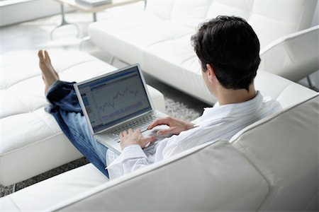 Man Using Laptop Stock Photo - Rights-Managed, Code: 700-00556309