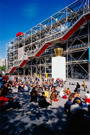 Le Centre Pompidou, Beaubourg, Paris, France Stock Photo - Rights-Managed, Code: 700-00556435