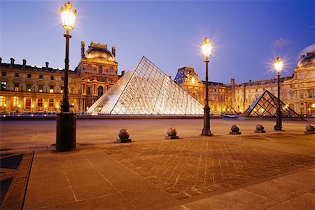 post modern architecture - Exterior of The Louvre, Paris, France Stock Photo - Rights-Managed, Code: 700-00556458