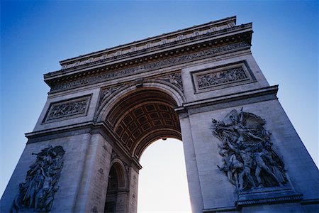 simsearch:700-05803146,k - Arc de Triomphe, Paris, France Foto de stock - Con derechos protegidos, Código: 700-00556476