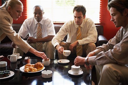 Business People Having Coffee in Cafe Stock Photo - Rights-Managed, Code: 700-00556566
