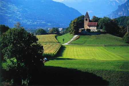 simsearch:700-00195221,k - Church and Fields, Engadin, Switzerland Foto de stock - Con derechos protegidos, Código: 700-00556614