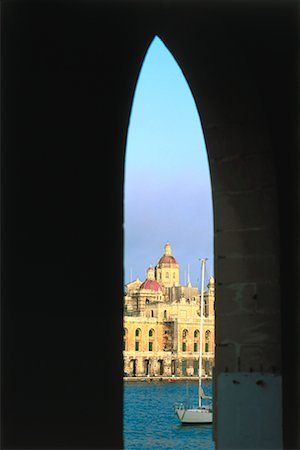 simsearch:700-00555522,k - View of City from Archway, Three Cities, Malta Stock Photo - Rights-Managed, Code: 700-00556624